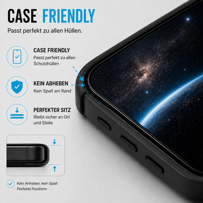 Equipdo iPhone 15 Pro Max Panzerglas mit Sichtschutz Privacy Huellen Freundlich