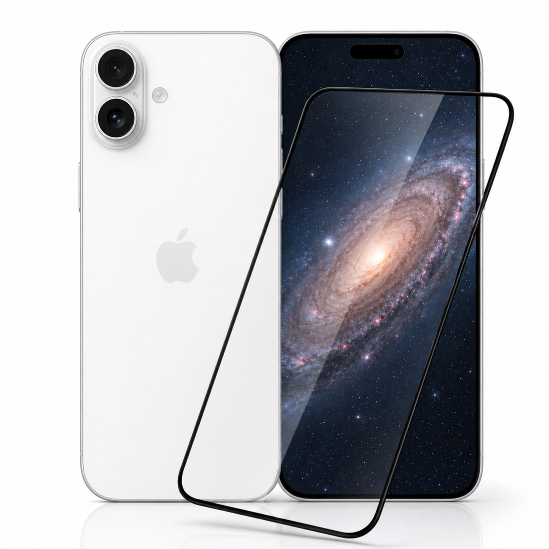 Equipdo iPhone 16 Plus Panzerglas Full Cover schwarzer Rand