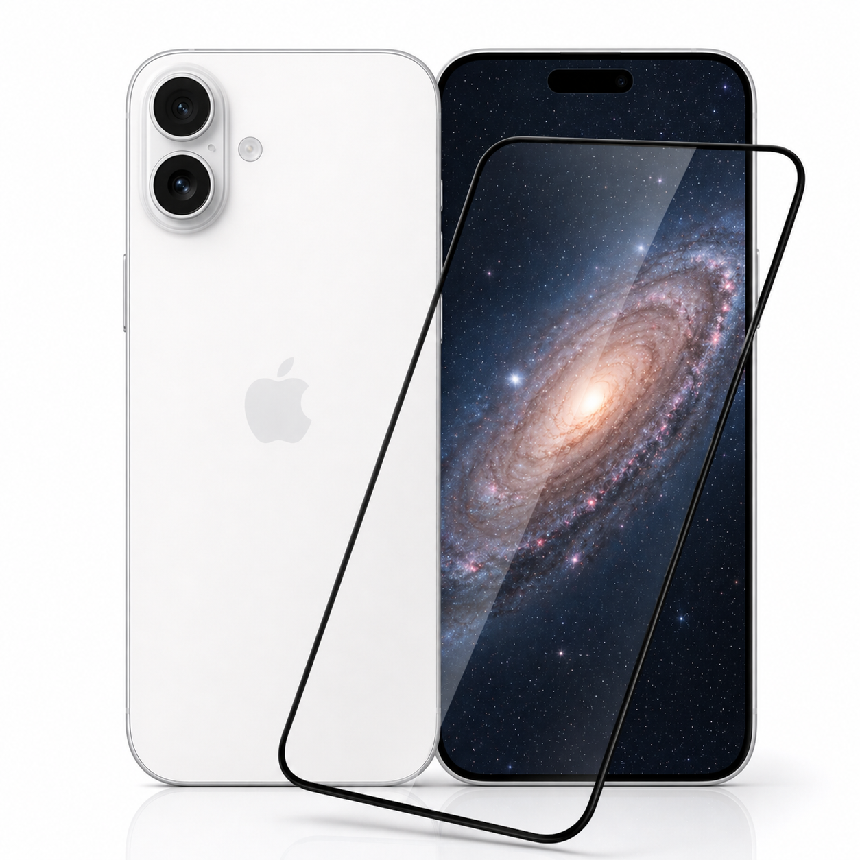 Equipdo iPhone 16 Plus Panzerglas Full Cover schwarzer Rand