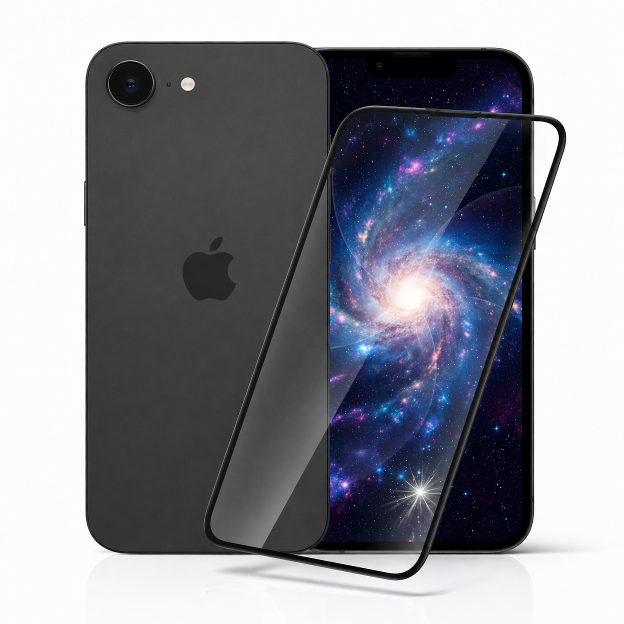 Equipdo iPhone 16e Panzerglas Full Cover Schwarzer Rand