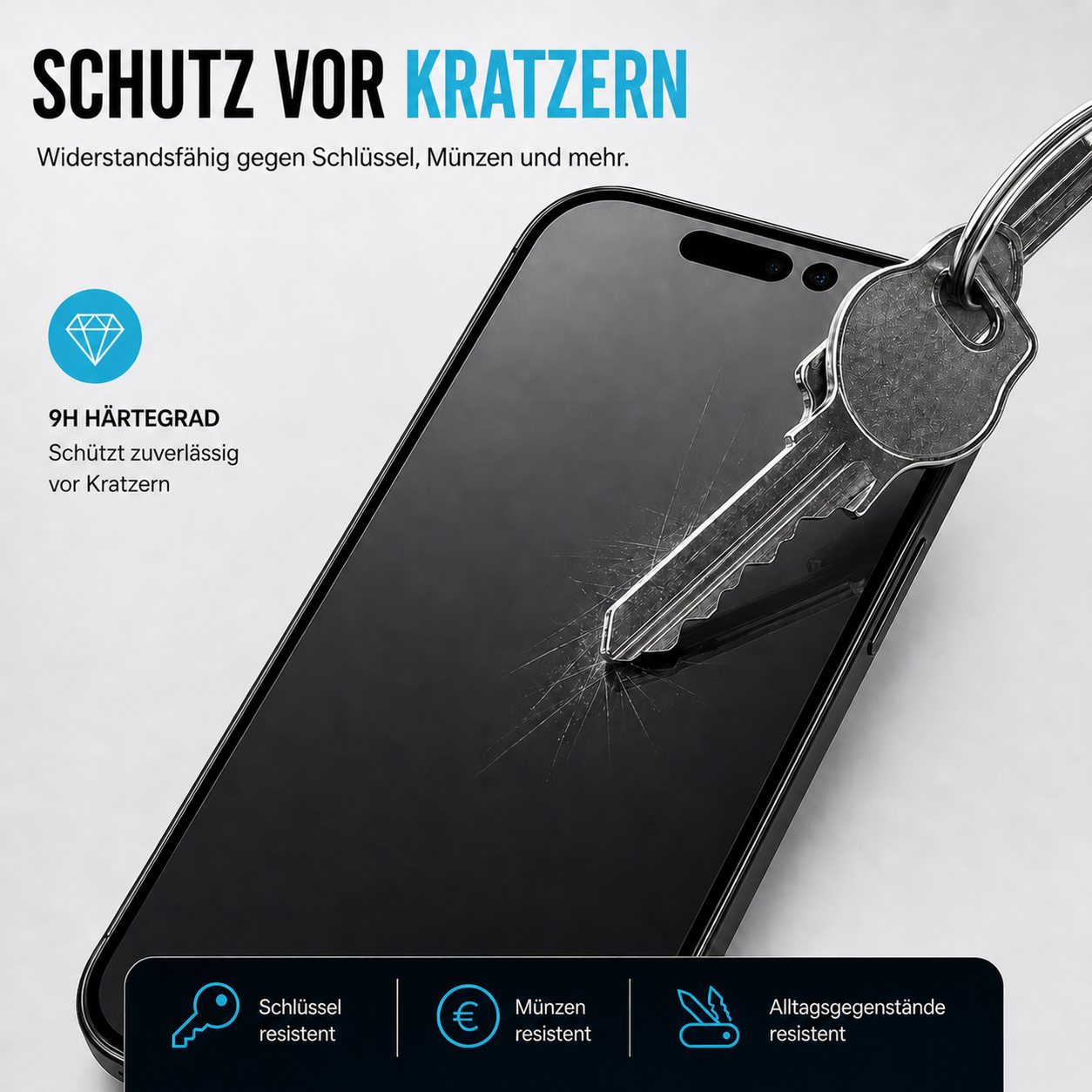 Equipdo iPhone 16e Panzerglas mit Sichtschutz Privacy Schutz vor Kratzer