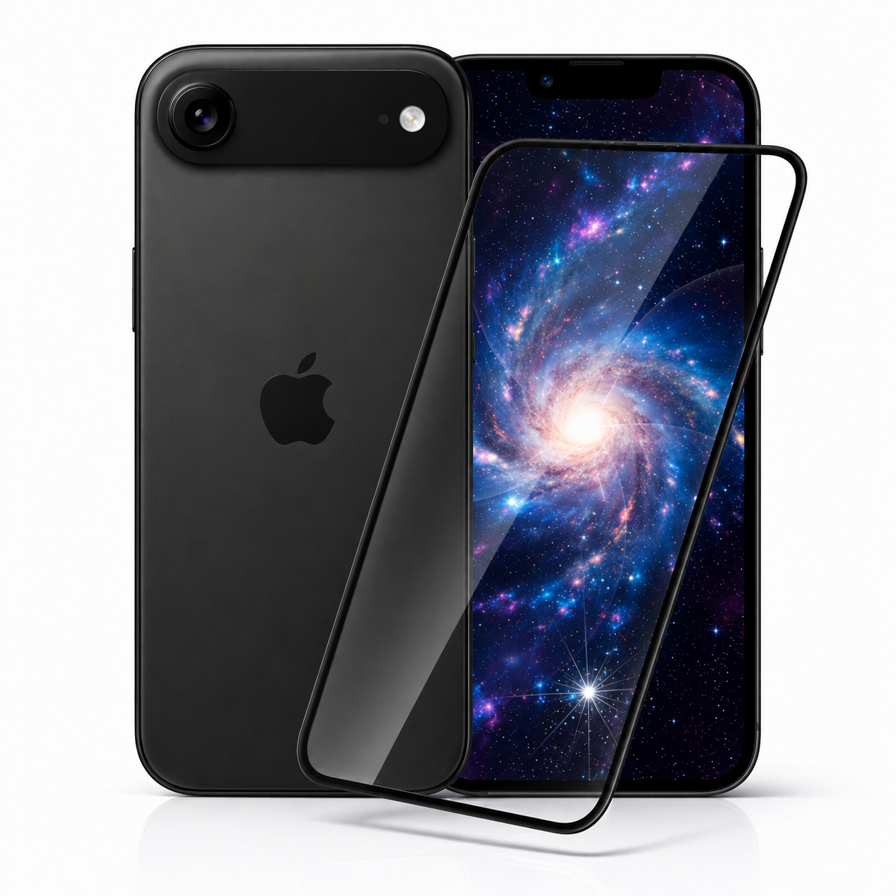 Equipdo iPhone Air Panzerglas Full cover schwarzer Rand