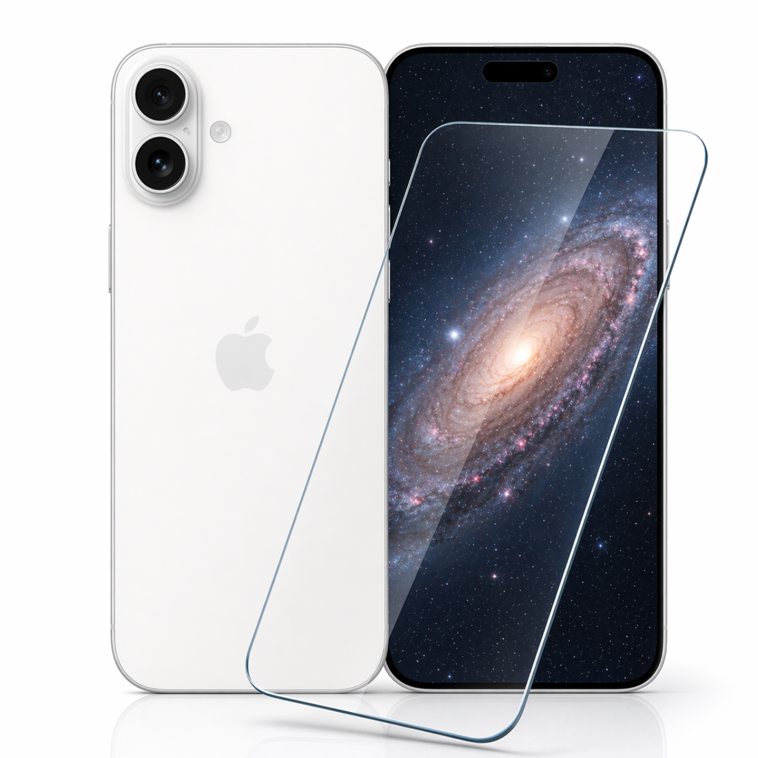 iPhone 16 Plus Panzerglas aus chemisch gehärteten Glas